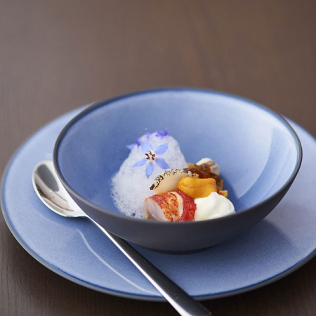 Салатник «Экинокс»; фарфор; 700мл; D=19,H=6.5см; синий