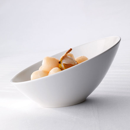 Салатник «Монако Вайт»; фарфор; 600мл; D=21.5,H=9см; белый