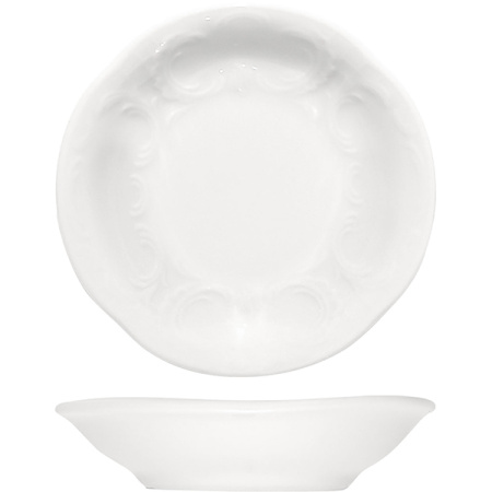 Соусник «Моцарт»; фарфор; D=8см; белый