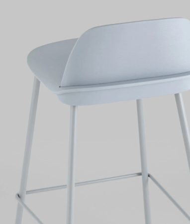 Стул полубарный Mist серо-голубой