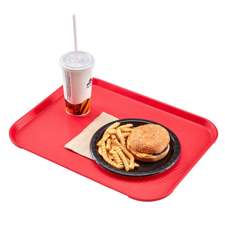 Поднос для Фаст Фуд; пластик; H=2,L=45,B=35см; красный
