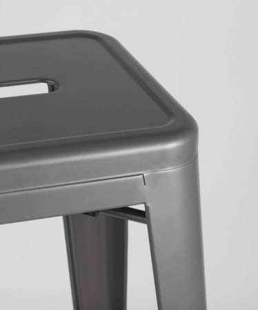 Стул барный TOLIX серебристый матовый