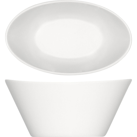 Салатник овал. «Опшенс»; фарфор; 200мл; H=6,L=14,B=8.5см; белый