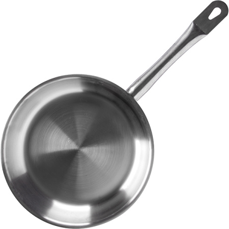 Сковорода (индукция); сталь нерж.; D=28,H=6,L=53см; металлич.