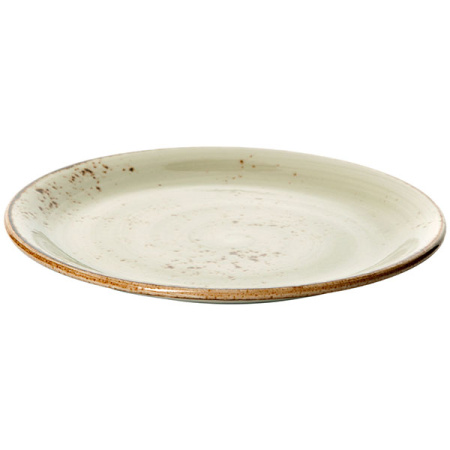 Тарелка мелкая «Крафт»; фарфор; D=20,H=2см; зелен.