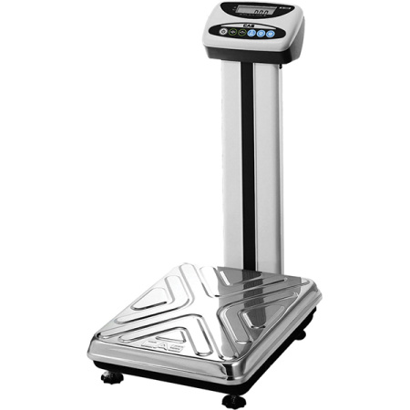 Весы электр.товарные DL-100 100кг; пластик,металл; H=71,L=35,B=52см; 10вт; белый
