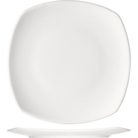 Тарелка квадратная «Опшенс»; фарфор; L=24.5,B=24.5см; белый