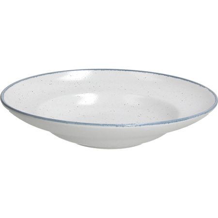 Тарелка для пасты «Органика»; фарфор; D=27см; белый,синий