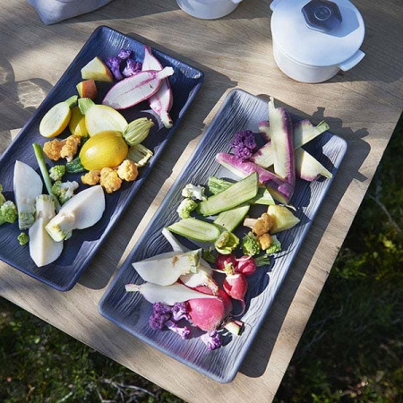 Блюдо прямоуг. «Арборесценс» цвет-лакрица; фарфор; H=2.4,L=32,B=23см