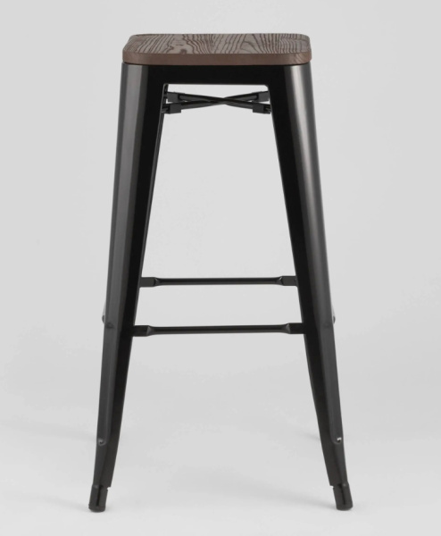 Стул барный TOLIX WOOD черный глянцевый