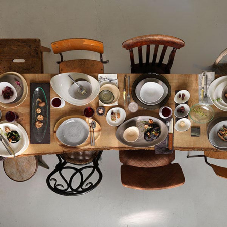 Салатник «Скейп грей»; фарфор; 420мл; D=18см; серый