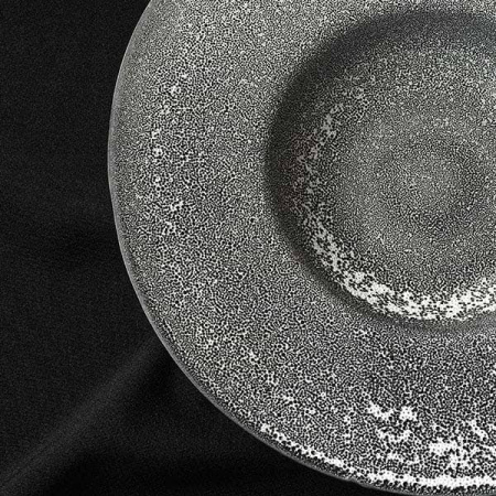 Тарелка для пасты «Млечный путь»; фарфор; 500мл; D=31,H=5см; черный