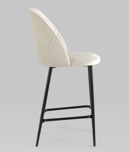 Стул полубарный Логан велюр бежевый