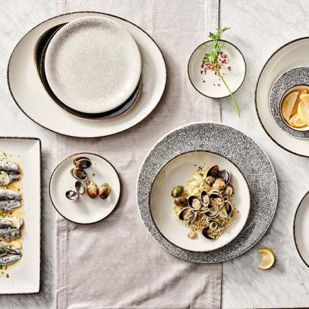 Блюдо прямоуг. «Чакоул дэпл»; фарфор; L=33,B=19см; белый