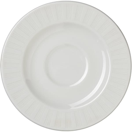 Блюдце «Эвита»; фарфор; D=12.5,H=1.5см; белый