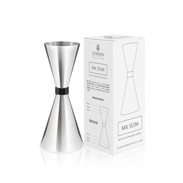 Фото Джиггер Lumian Mr.Slim 30/45 мл черный рубин Джиггер Lumian Mr.Slim 30/45 мл черный рубин