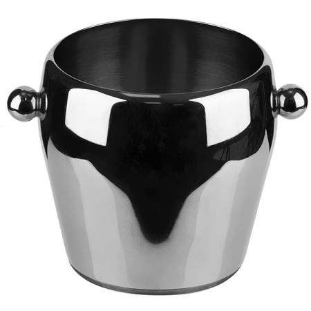 Емкость для льда; сталь; 1.1л; D=12,H=12.2,B=15.5см; металлич.