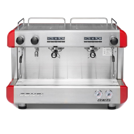 Кофемашина Conti CC100 Стандарт 2 группы, красная