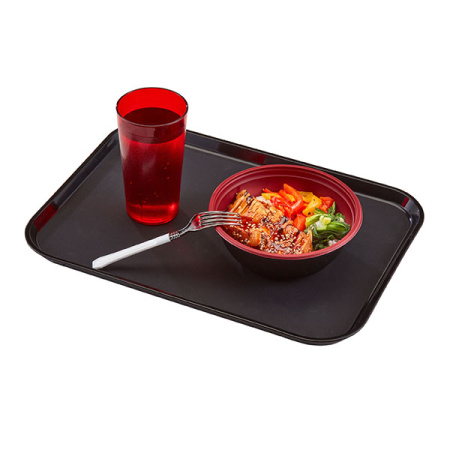 Поднос прямоуг.; прорезин.; H=2,L=42,B=30см; черный