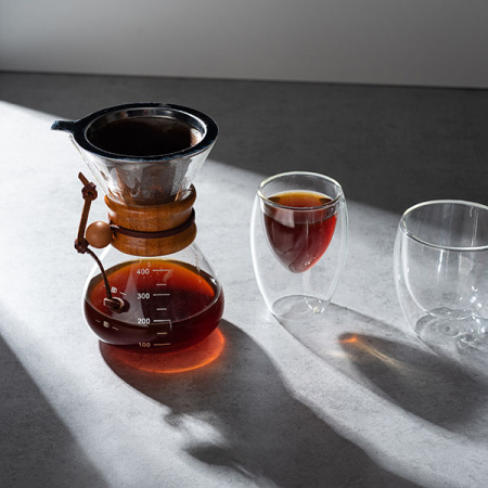 Бокал двойные стенки «Проотель»; термост.стекло; 110мл