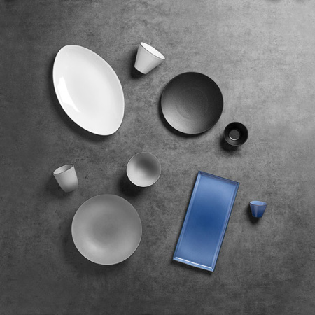 Блюдо прямоуг. «Экинокс»; фарфор; H=1.8,L=32.5,B=15см; синий