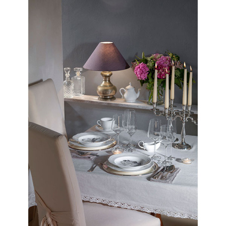 Тарелка мелкая «Опера»; фарфор; D=16см; белый