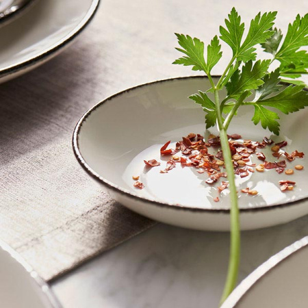 Тарелка мелкая «Чакоул дэпл»; фарфор; D=25.5см; белый