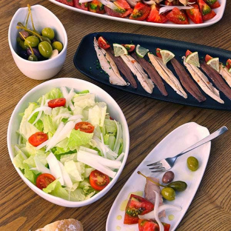 Салатник «Импульс»; фарфор; 450мл; D=12,H=10,L=14,B=12см; белый