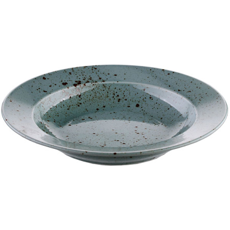 Тарелка глубокая «Лайфстиль»; фарфор; 250мл; D=22см; мятно-бирюз.