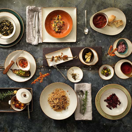 Блюдо прямоуг. «Браун дэппл»; фарфор; L=20,B=10см; белый,коричнев.