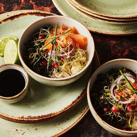 Соусник «Крафт»; фарфор; 55мл; D=6.5,H=3см; зелен.