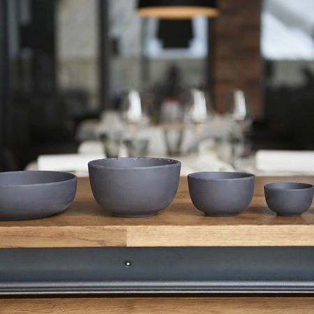 Салатник «Базальт»; фарфор; 80мл; D=7.5,H=4.5см; черный