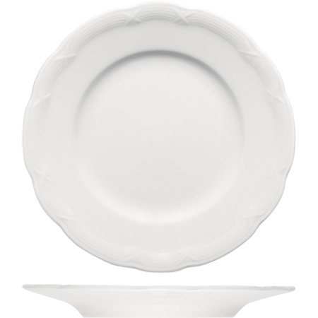 Тарелка мелкая «Штутгарт»; фарфор; D=28,H=3см; белый