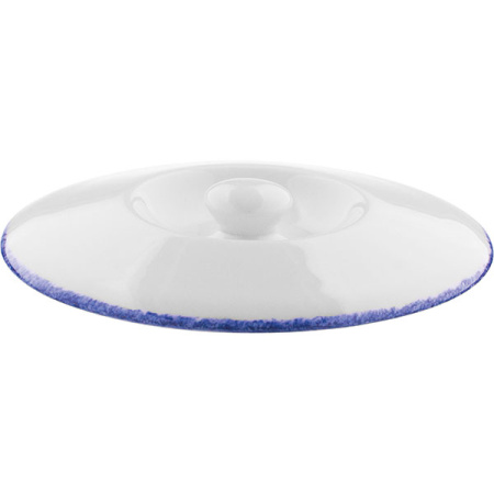 Крышка для бульон.чашки «Блю дэппл»; фарфор; D=13.5,H=2,L=18.5см; белый,синий