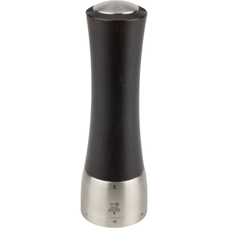 Мельница для соли мех. метал; дерево; D=6.5,H=21см; тем.дерево