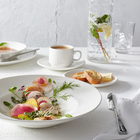 Тарелка для супа/пасты «Спайро»; фарфор; 394мл; D=24,H=4.5см; белый