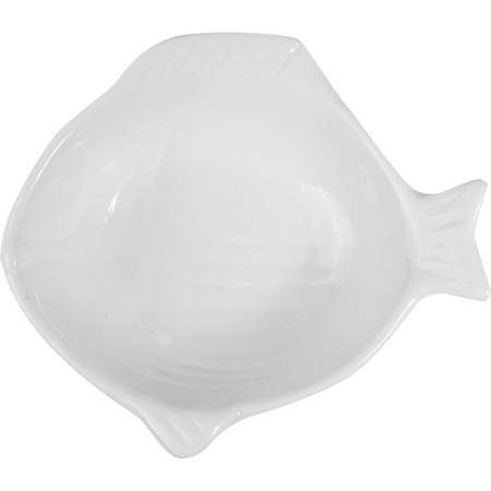 Блюдо-рыба для компл. «Кунстверк»; фарфор; D=9.5,H=2.4,L=9.7,B=7см; белый