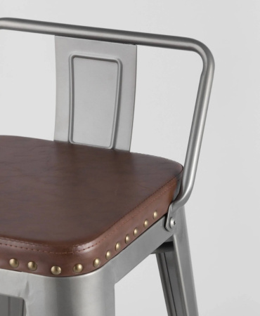 Стул полубарный TOLIX SOFT серебристый