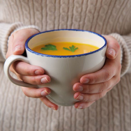 Чашка кофейная Блю дэппл, 85 мл, фарфор, белый, синий