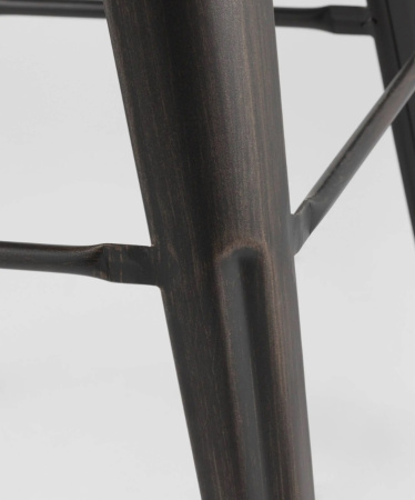 Стул барный TOLIX WOOD черный патина золото