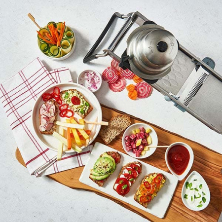 Мандолина «Ультра»; сталь,пластик; H=4.5,L=38.5,B=12.5см; металлич.,черный