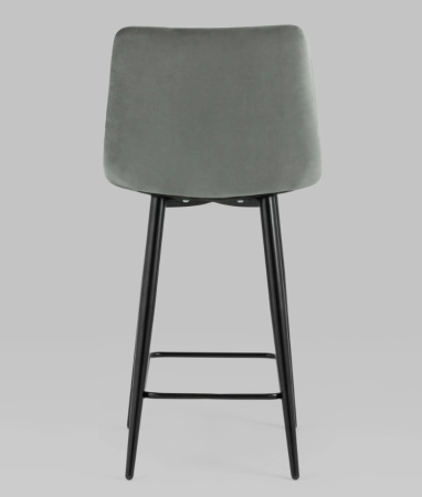 Стул полубарный Джанго велюр серый высота сиденья 60 см