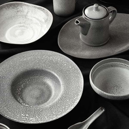 Тарелка для пасты «Млечный путь»; фарфор; 500мл; D=31,H=5см; черный