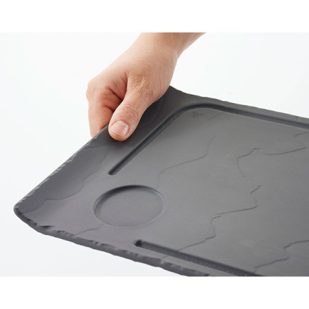 Блюдо для стейка «Базальт»; фарфор; H=2,L=39.5,B=24см