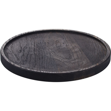 Доска для подачи круглая б/ручки темный дуб; дуб; D=300,H=30мм