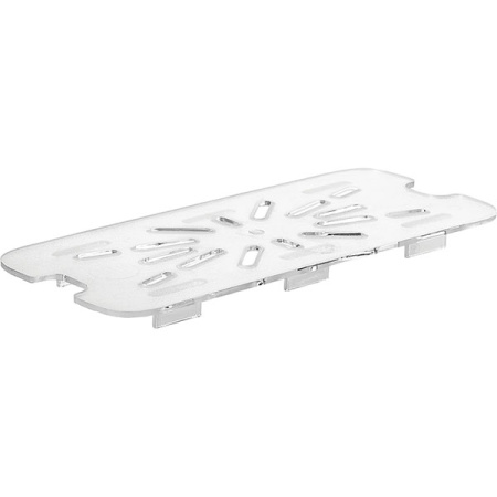 Полка дренаж. для гастр-ти 1/3; поликарбонат; H=1.5,L=26.5,B=12см; прозр.