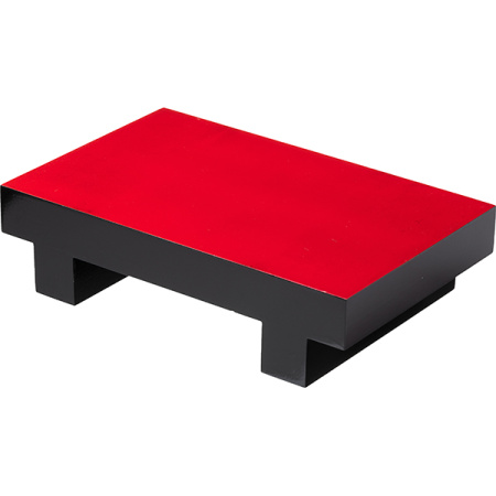 Блюдо для суши; дерево; H=6,L=24,B=15см; черный,красный