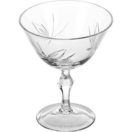 Шампан.-блюдце «Цветок»; хрусталь; 300мл; D=120,H=145мм