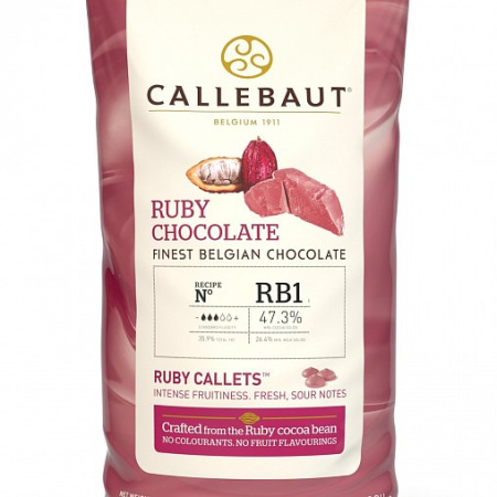 Шоколад Barry Callebaut Рубиновый Ruby в галетах 47.3% 10 кг