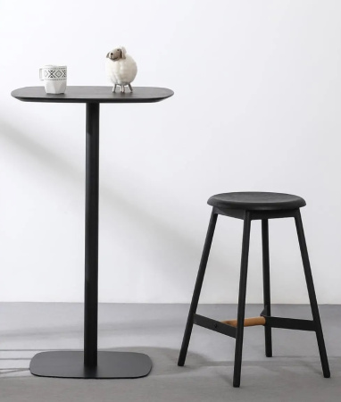 Стул полубарный Knobb черный